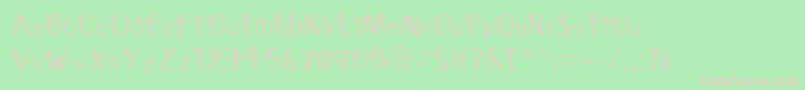 MediterraneoLtTwo Font – Pink Fonts on Green Background