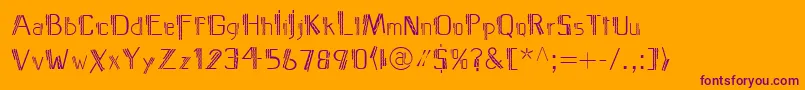 MediterraneoLtTwo Font – Purple Fonts on Orange Background