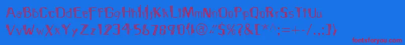 MediterraneoLtTwo Font – Red Fonts on Blue Background