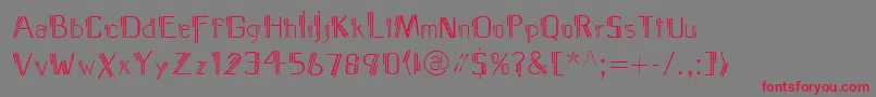 MediterraneoLtTwo-Schriftart – Rote Schriften auf grauem Hintergrund