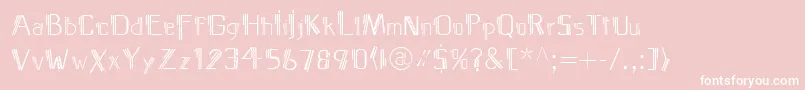フォントMediterraneoLtTwo – ピンクの背景に白い文字