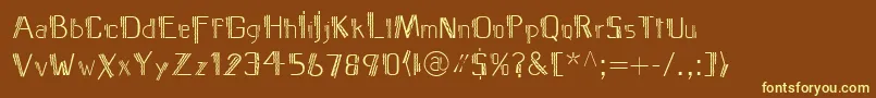 MediterraneoLtTwo Font – Yellow Fonts on Brown Background
