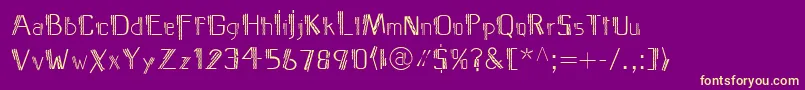 MediterraneoLtTwo Font – Yellow Fonts on Purple Background