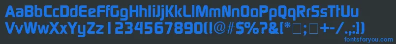 BazoukSsiBold Font – Blue Fonts on Black Background