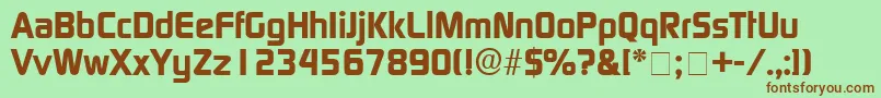 BazoukSsiBold Font – Brown Fonts on Green Background