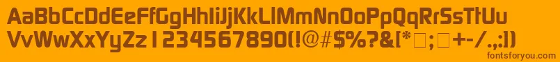 BazoukSsiBold Font – Brown Fonts on Orange Background