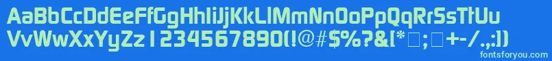 BazoukSsiBold Font – Green Fonts on Blue Background