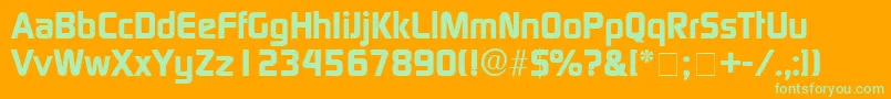 BazoukSsiBold Font – Green Fonts on Orange Background