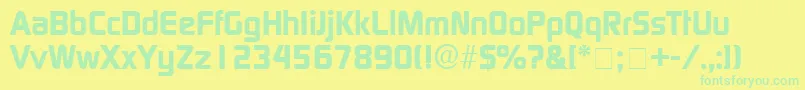 Шрифт BazoukSsiBold – зелёные шрифты на жёлтом фоне