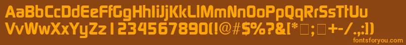 BazoukSsiBold Font – Orange Fonts on Brown Background