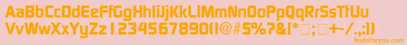 BazoukSsiBold Font – Orange Fonts on Pink Background