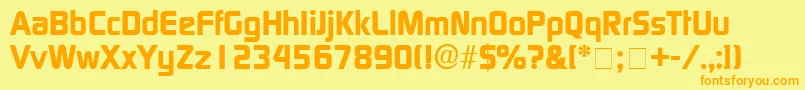 BazoukSsiBold Font – Orange Fonts on Yellow Background