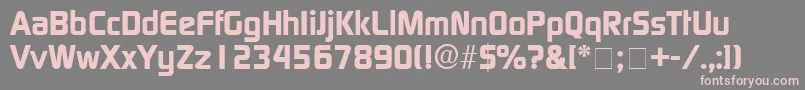 BazoukSsiBold Font – Pink Fonts on Gray Background