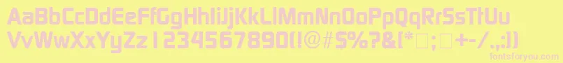 BazoukSsiBold Font – Pink Fonts on Yellow Background