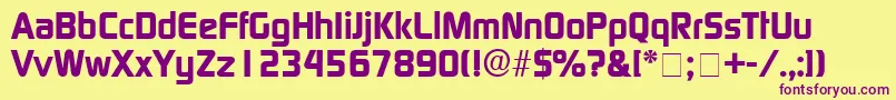BazoukSsiBold Font – Purple Fonts on Yellow Background