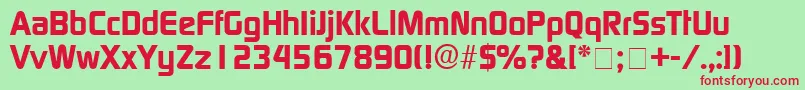 BazoukSsiBold Font – Red Fonts on Green Background