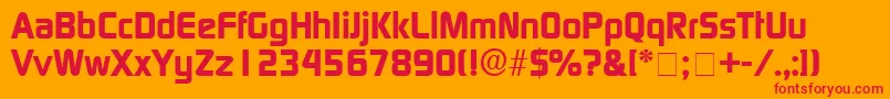 フォントBazoukSsiBold – オレンジの背景に赤い文字