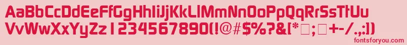 BazoukSsiBold Font – Red Fonts on Pink Background