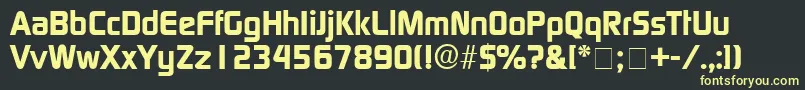 BazoukSsiBold Font – Yellow Fonts on Black Background