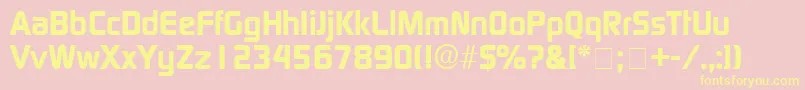 BazoukSsiBold Font – Yellow Fonts on Pink Background