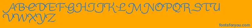 RoundySwash Font – Blue Fonts on Orange Background