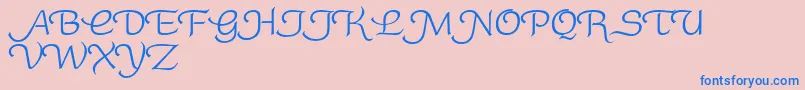RoundySwash Font – Blue Fonts on Pink Background