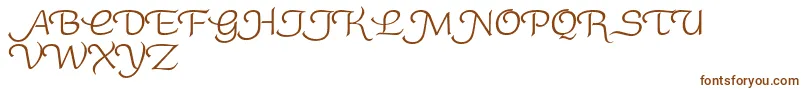RoundySwash-Schriftart – Braune Schriften auf weißem Hintergrund