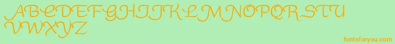 RoundySwash Font – Orange Fonts on Green Background