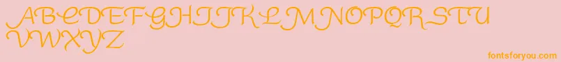 RoundySwash Font – Orange Fonts on Pink Background