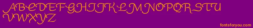 RoundySwash Font – Orange Fonts on Purple Background