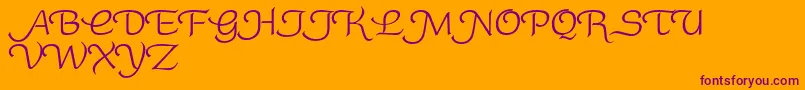 RoundySwash Font – Purple Fonts on Orange Background