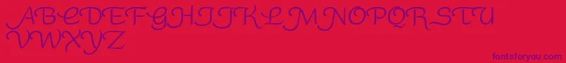 RoundySwash Font – Purple Fonts on Red Background