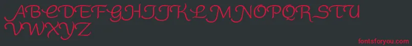 RoundySwash Font – Red Fonts on Black Background