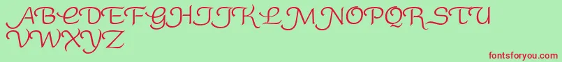 RoundySwash Font – Red Fonts on Green Background