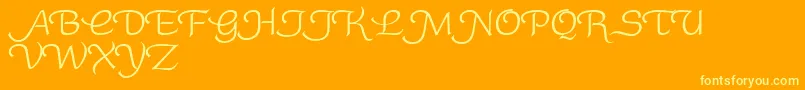 RoundySwash Font – Yellow Fonts on Orange Background
