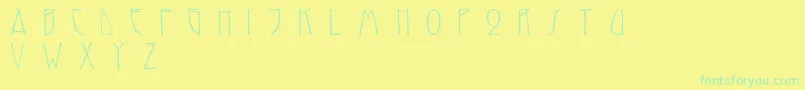 fuente Reynoldscaps – Fuentes Verdes Sobre Fondo Amarillo