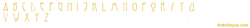 Reynoldscaps-Schriftart – Orangefarbene Schriften