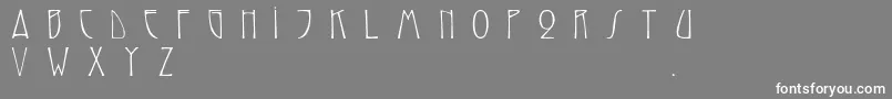 Reynoldscaps Font – White Fonts on Gray Background