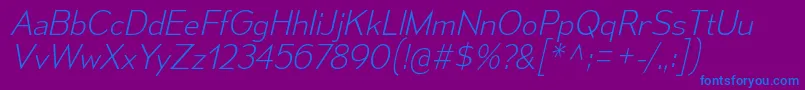 MesmerizeElIt Font – Blue Fonts on Purple Background