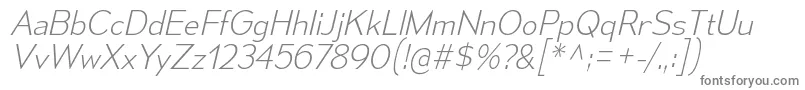 MesmerizeElIt-fontti – harmaat kirjasimet valkoisella taustalla