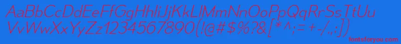 MesmerizeElIt Font – Red Fonts on Blue Background