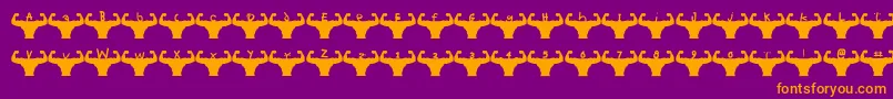 Themusclefetish Font – Orange Fonts on Purple Background