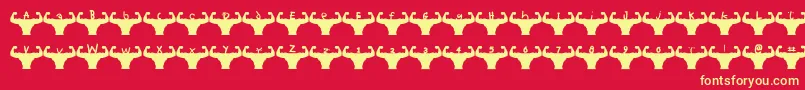 Themusclefetish Font – Yellow Fonts on Red Background