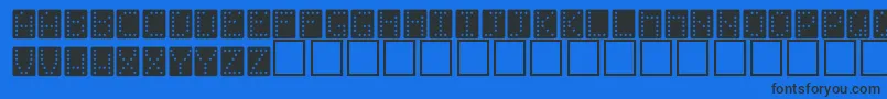 DionnaRegular Font – Black Fonts on Blue Background