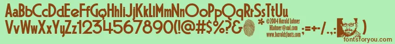 Gainsborough Font – Brown Fonts on Green Background