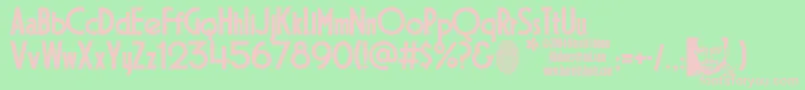 Gainsborough Font – Pink Fonts on Green Background