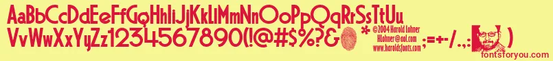 Gainsborough Font – Red Fonts on Yellow Background