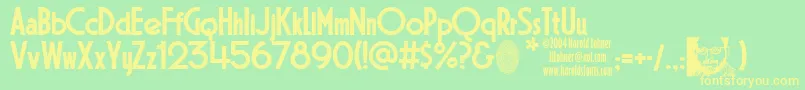 Gainsborough Font – Yellow Fonts on Green Background