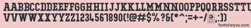 TypoCollegeRockingDemo Font – Black Fonts on Pink Background