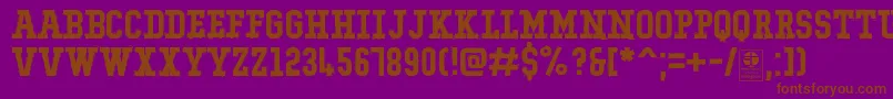 Police TypoCollegeRockingDemo – polices brunes sur fond violet